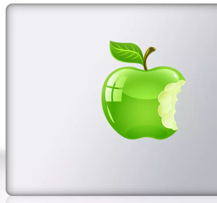 Green Apple Laptop Sticker - TenStickers