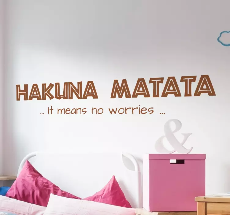 Hakuna Matata Slogan Sticker - TenStickers