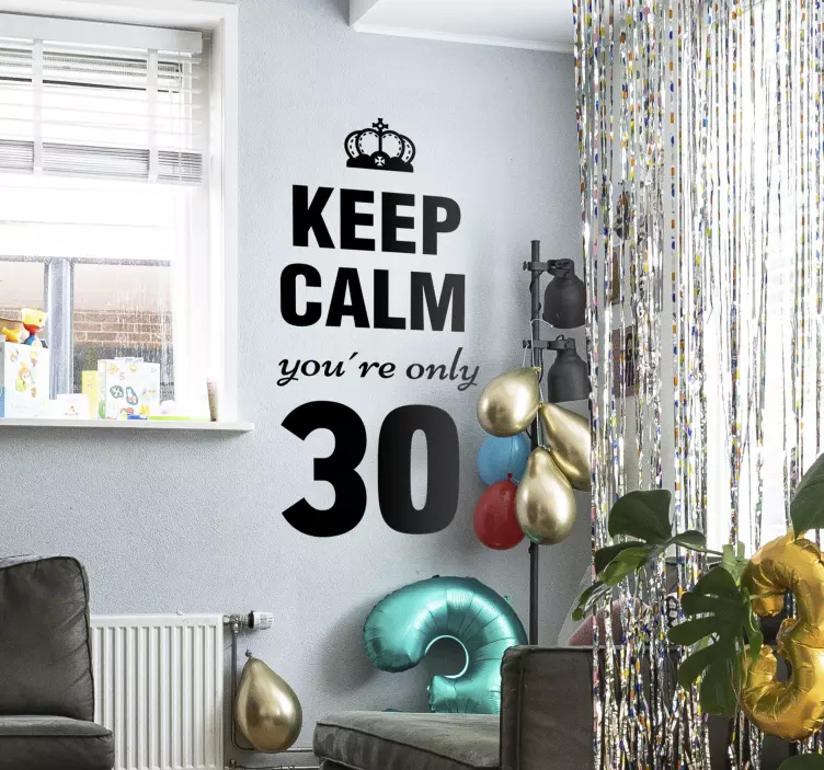 Happy birthday messages wall sticker - TenStickers