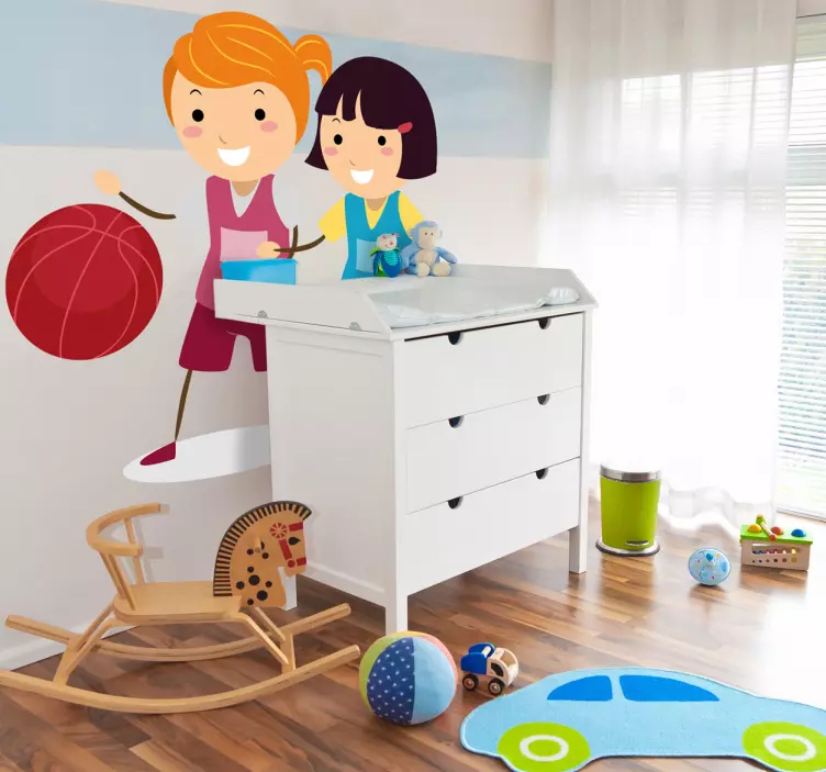 Happy Kids Playing wall stickers for kid - TenStickers