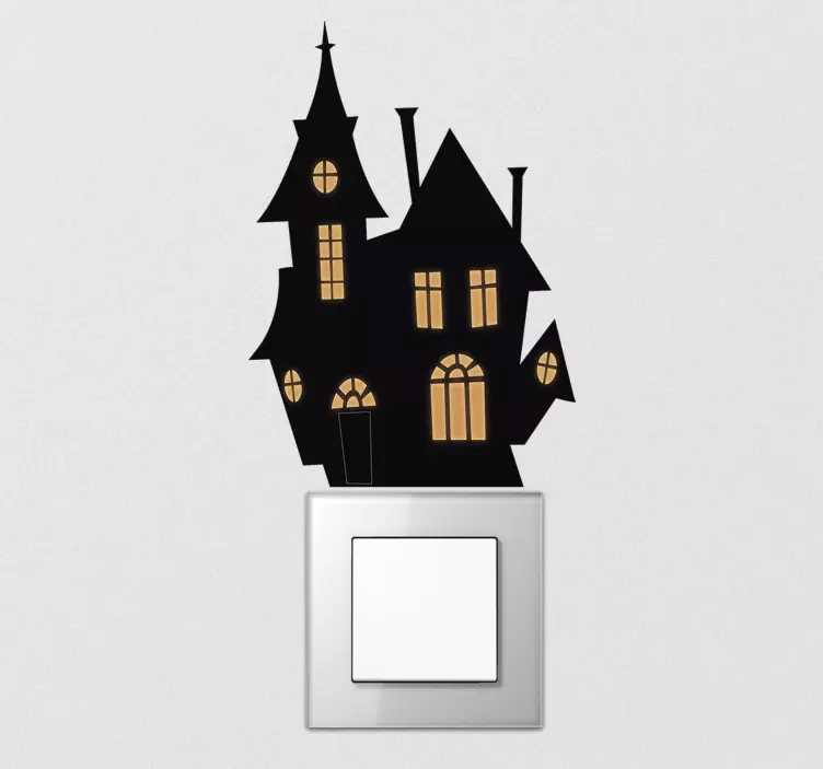 Haunted House Accent light switch sticker - TenStickers