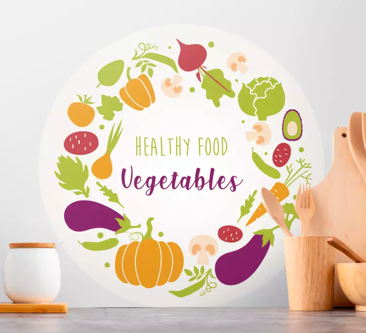 Healthy vegetables on a white background decal - TenStickers