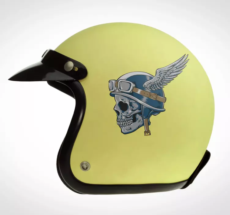 Helmet Skull motorcycle decal - TenStickers