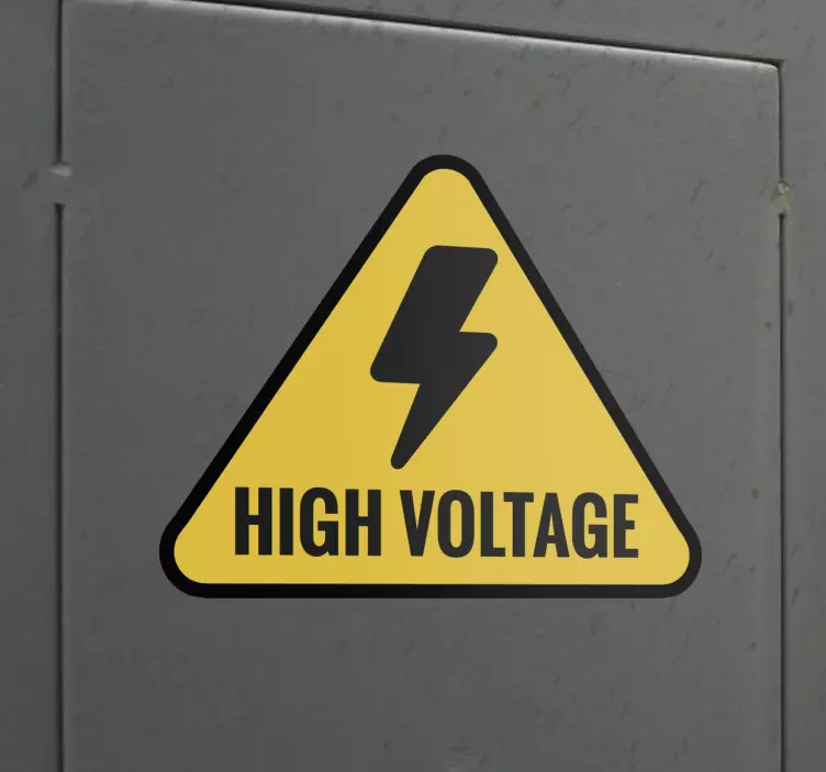High Voltage Sign Sticker - TenStickers