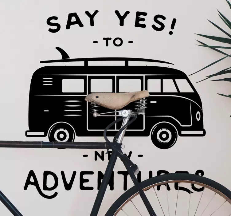 Hippie van car vinyl sticker - TenStickers