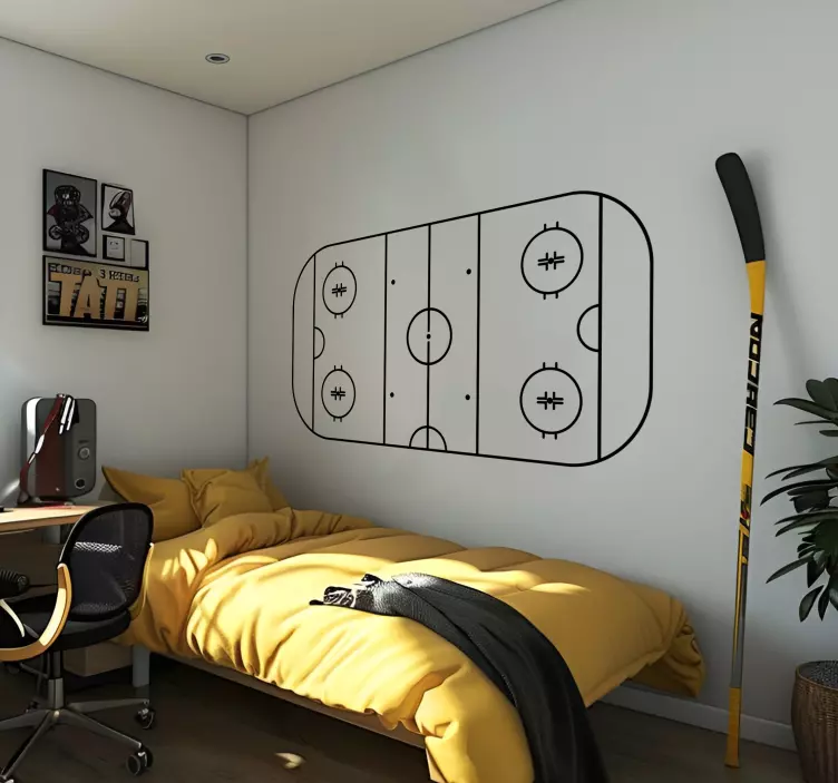 hockey rink wall decor - TenStickers