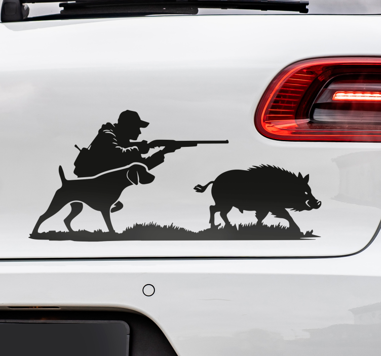 hunting silhouette car sticker - TenStickers