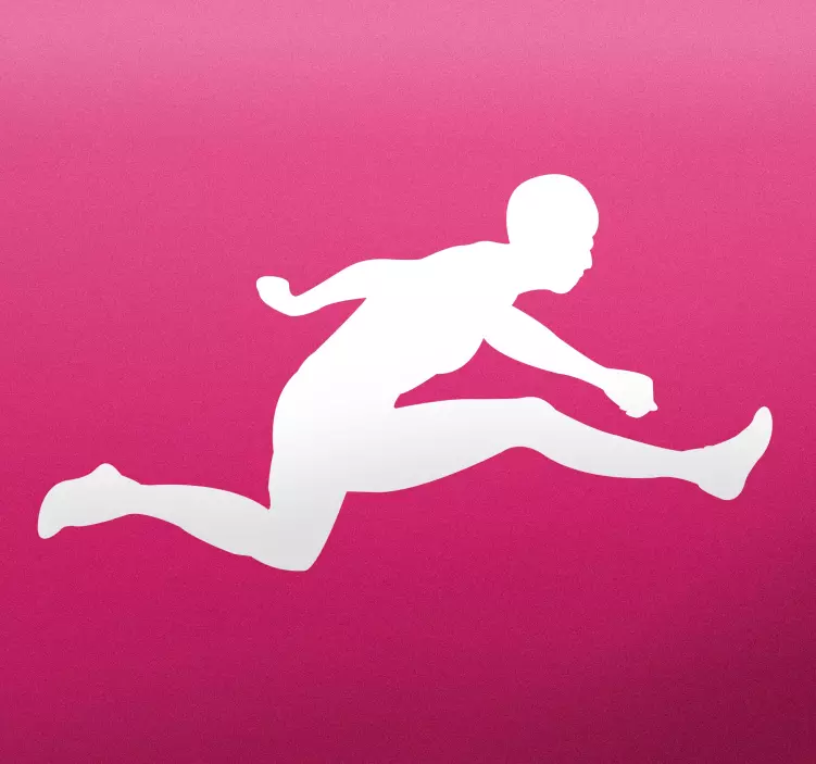 Hurdle Jumper Silhouette Sticker - TenStickers