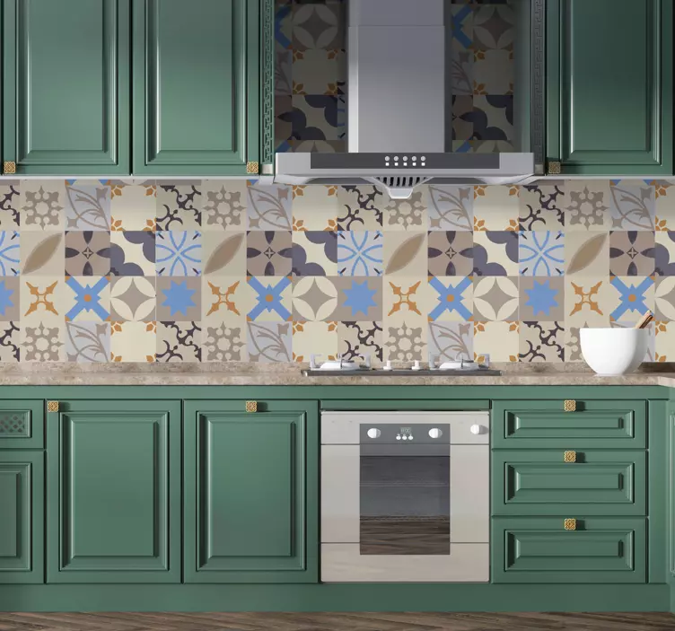 Hydraulic tile vinyl sticker - TenStickers