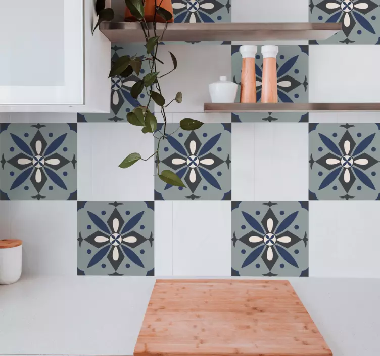 Hydraulics colored tile vinyl sticker - TenStickers