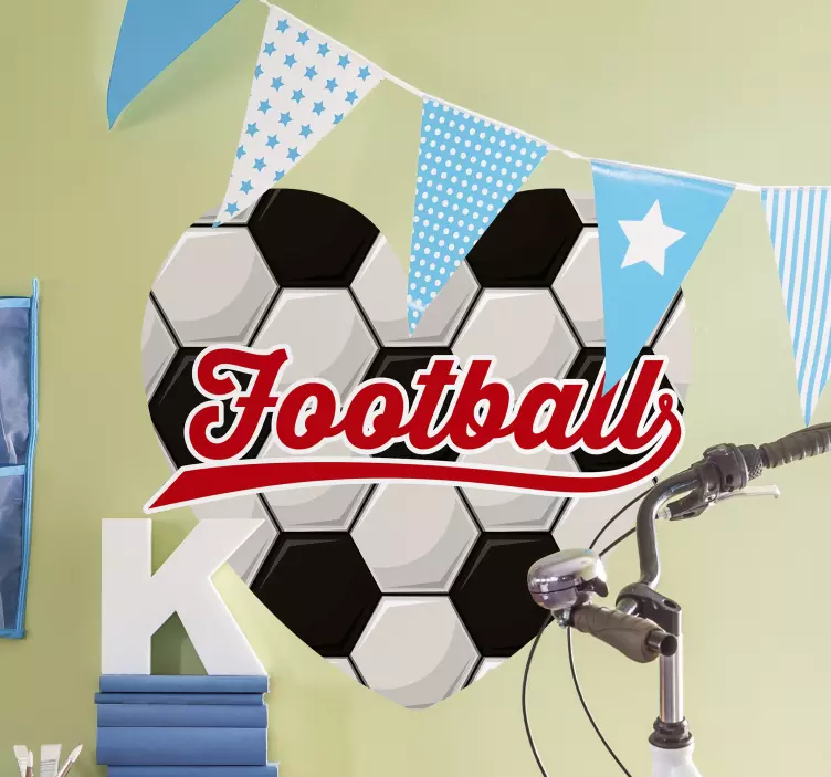 I love football football wall sticker - TenStickers
