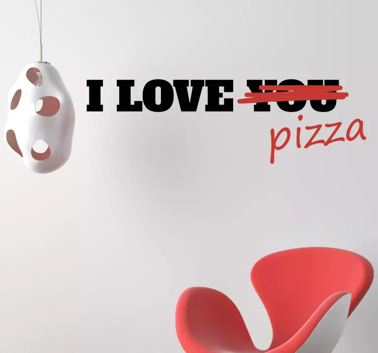 I Love Pizza Wall Sticker - TenStickers