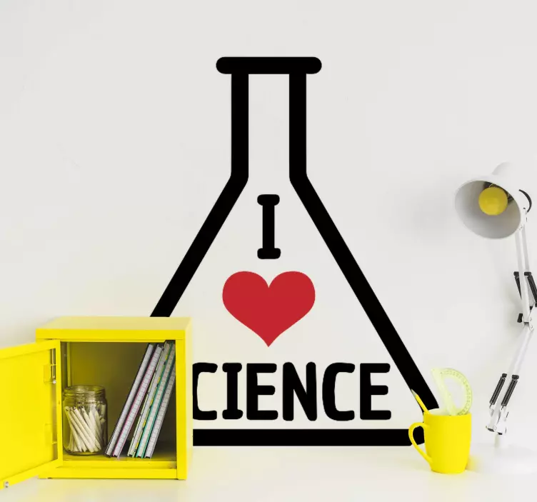 I love science test tube teacher stickers - TenStickers