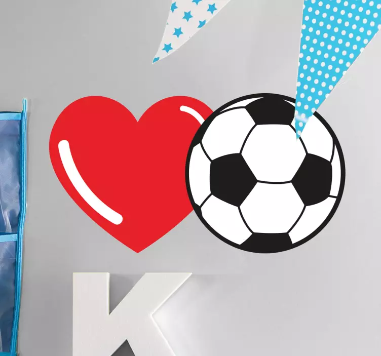 I love soccer ball football sticker - TenStickers
