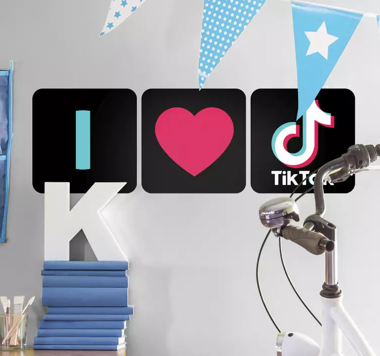 I love Tik Tok business sticker - TenStickers