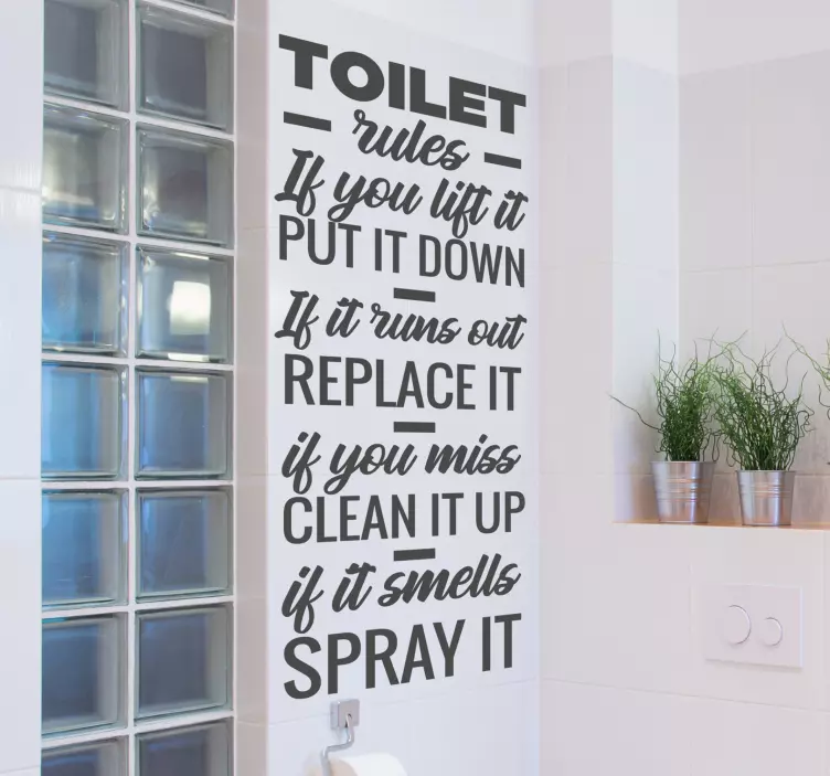 If it stinks, spray it Bathroom Wall Sticker - TenStickers