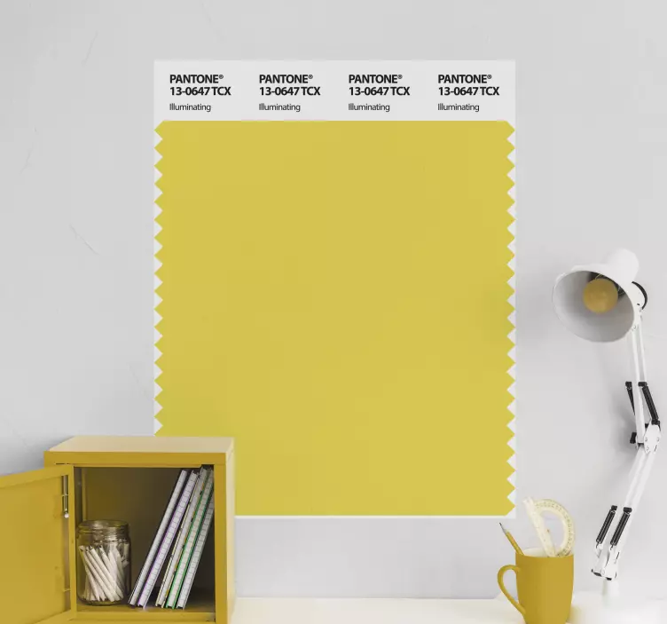 Illuminating pantone card 2021 abstract decal - TenStickers