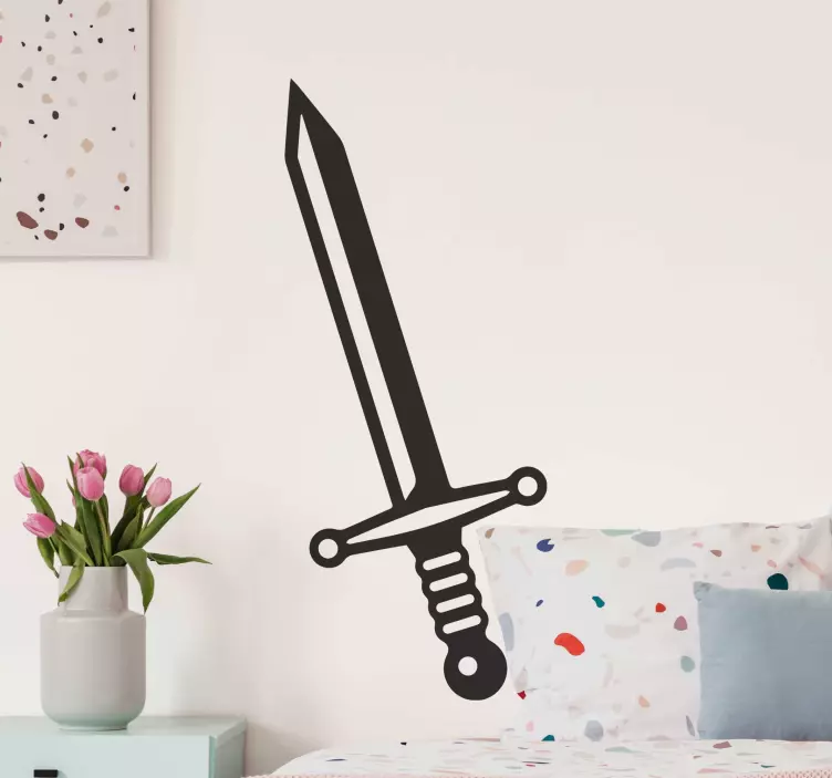 Illustration sticker sword silhouette - TenStickers