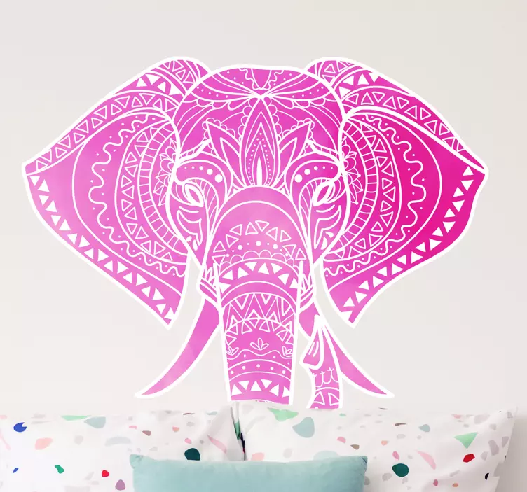 Indian Elephant Animal Wall Sticker - TenStickers