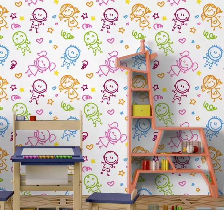 Infant boys and girls Wall Mural sticker - TenStickers