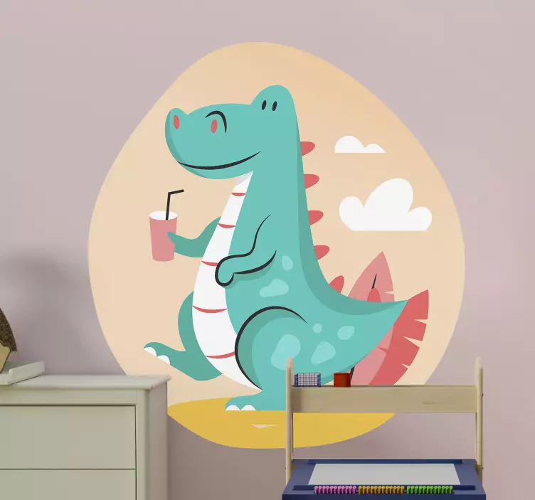 Infant t-rex  wall sticker - TenStickers