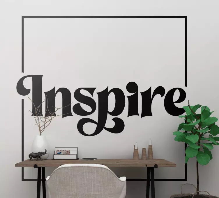 Inspire inspirational quote wall sticker - TenStickers