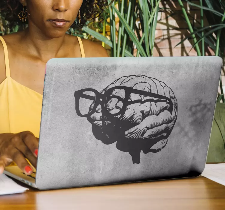 Intellectual brain laptop skin - TenStickers