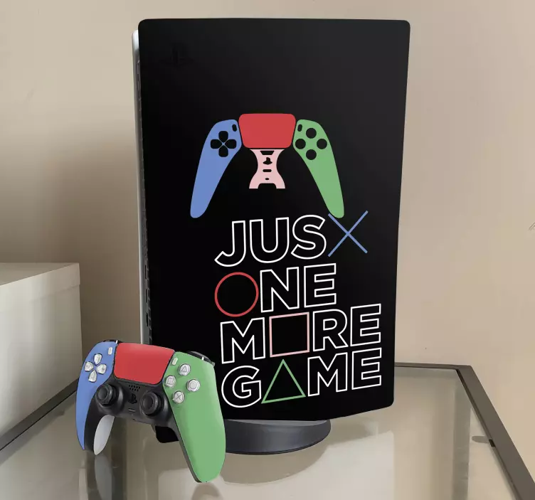 Just one more game PlayStation decal - TenStickers