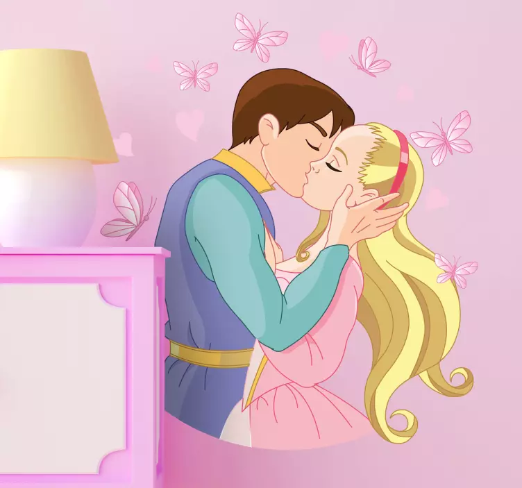 Kids Fairytale Kiss Wall Decal - TenStickers