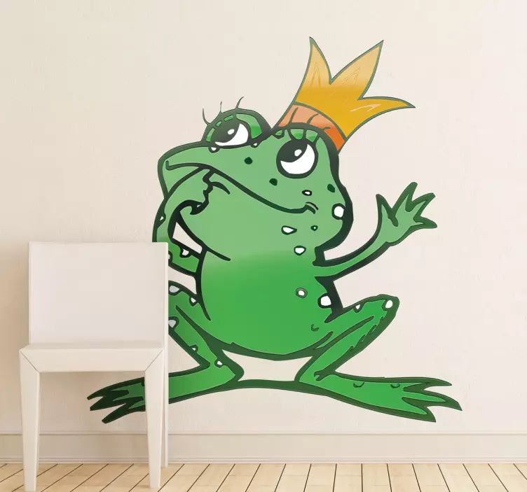Kids Queen Frog Wall Sticker - TenStickers