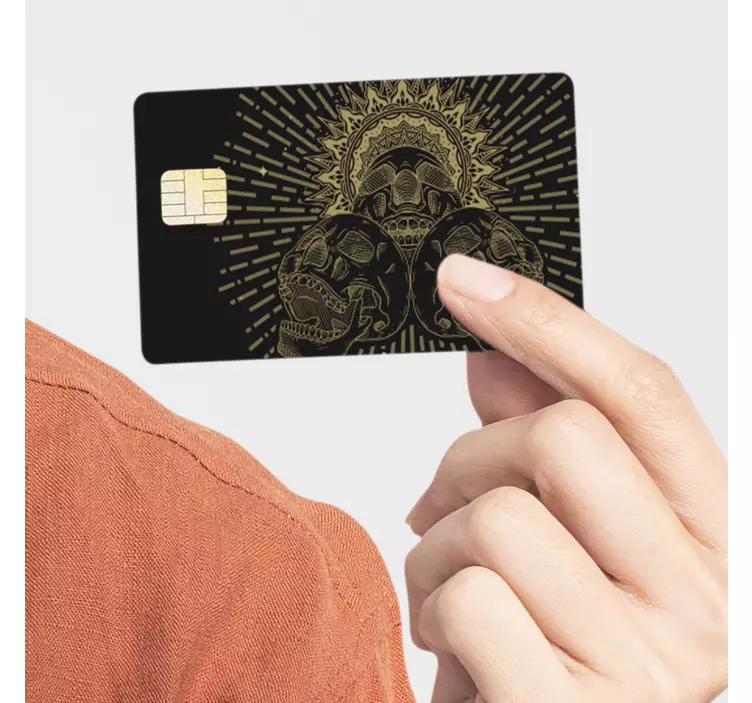 Killer skulls credit card sticker - TenStickers
