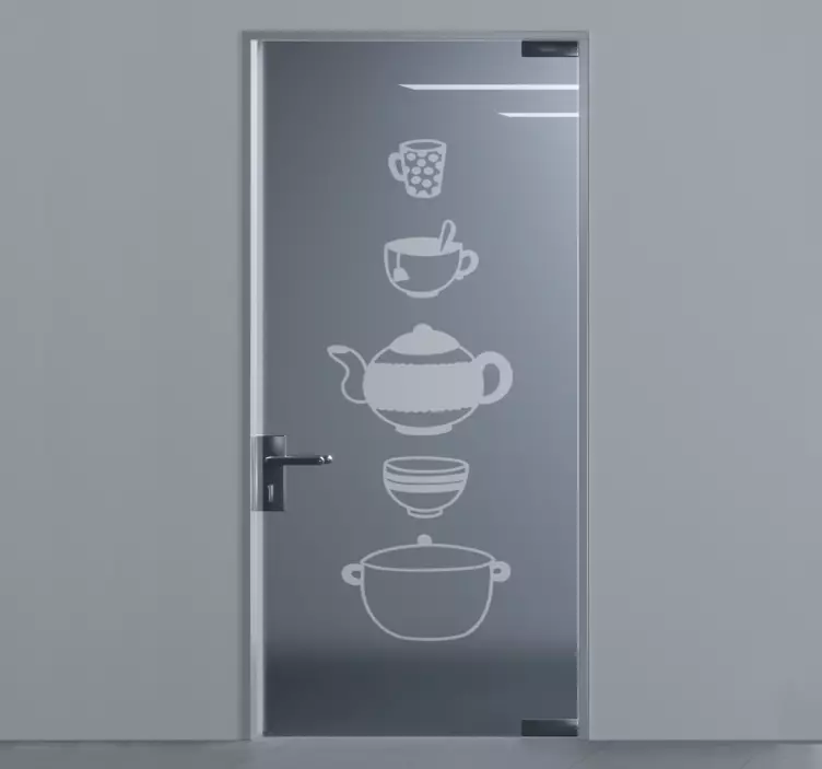 Kitchenware door door sticker - TenStickers