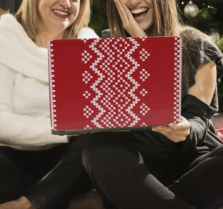 Knitted Pattern Cover laptop skin - TenStickers