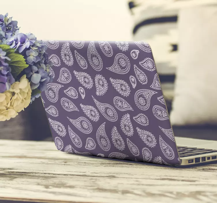 Laptop skin paisley pattern cover - TenStickers