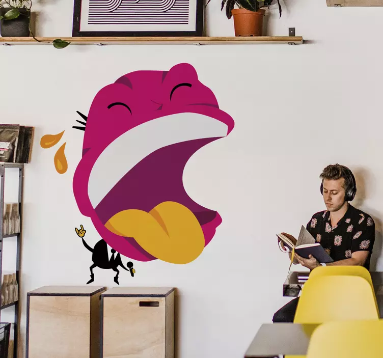 Laughing Man Wall Sticker - TenStickers