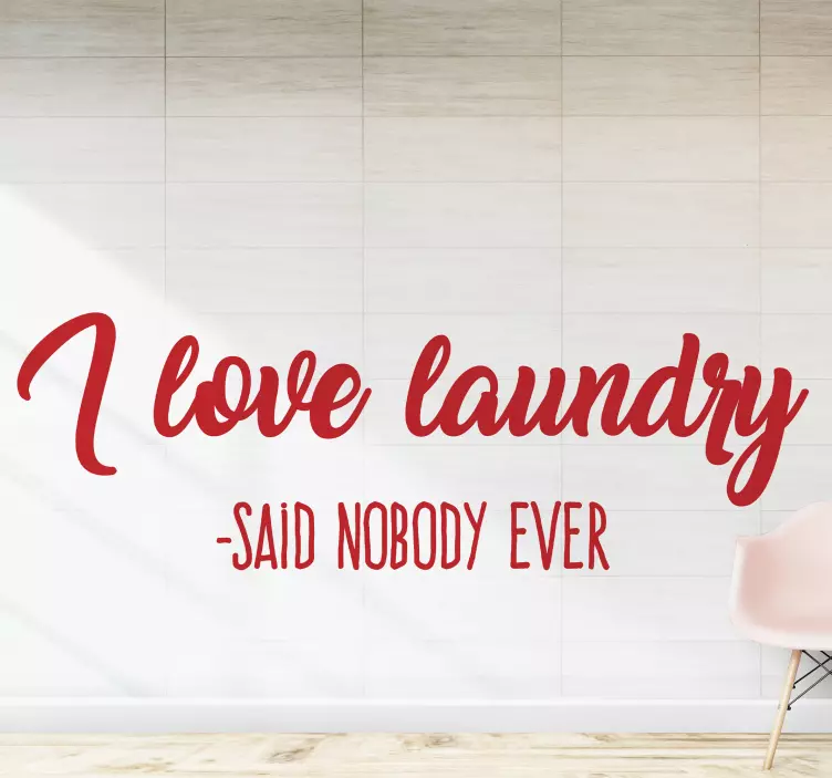 Laundry love home text wall decal - TenStickers