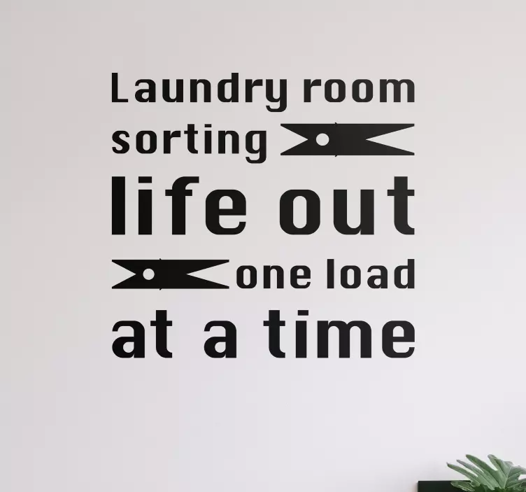 Laundry room sorting life out home text decal - TenStickers