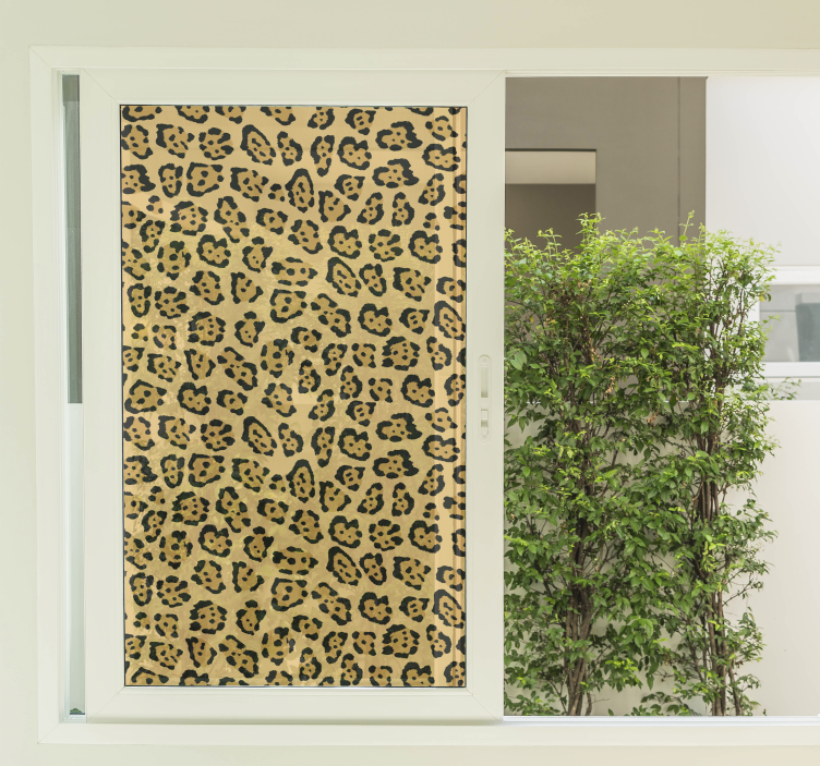 Leopard geometric for window sticker - TenStickers