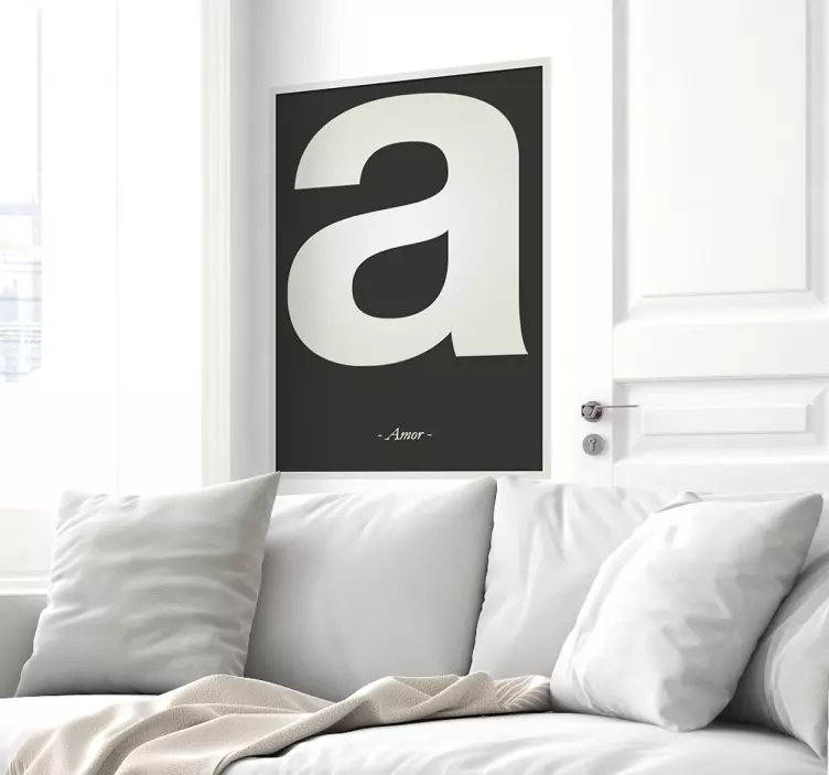 Letter A Bold Wall Sticker - TenStickers