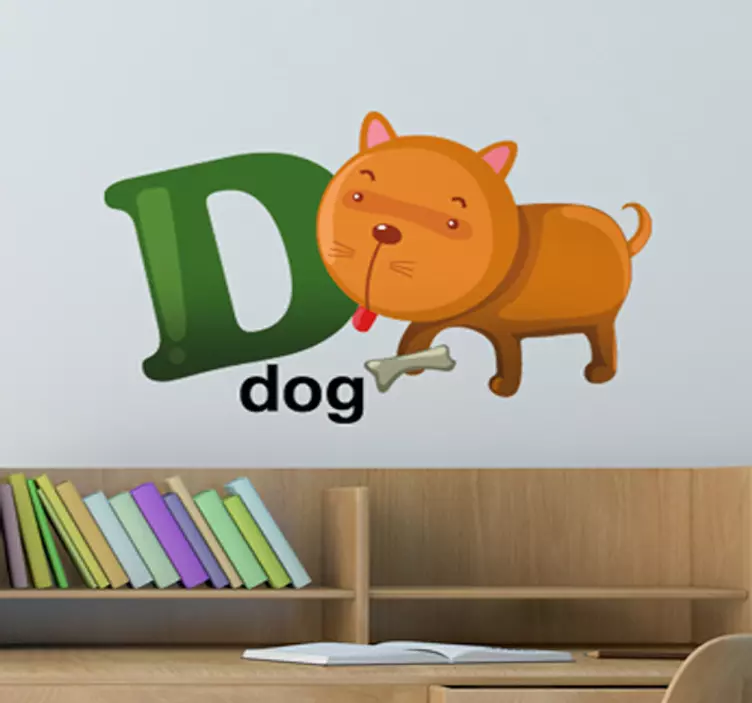 Letter D Kids Sticker - TenStickers