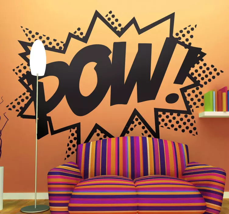 Lichtenstein's "POW!" Modern Wall Sticker - TenStickers