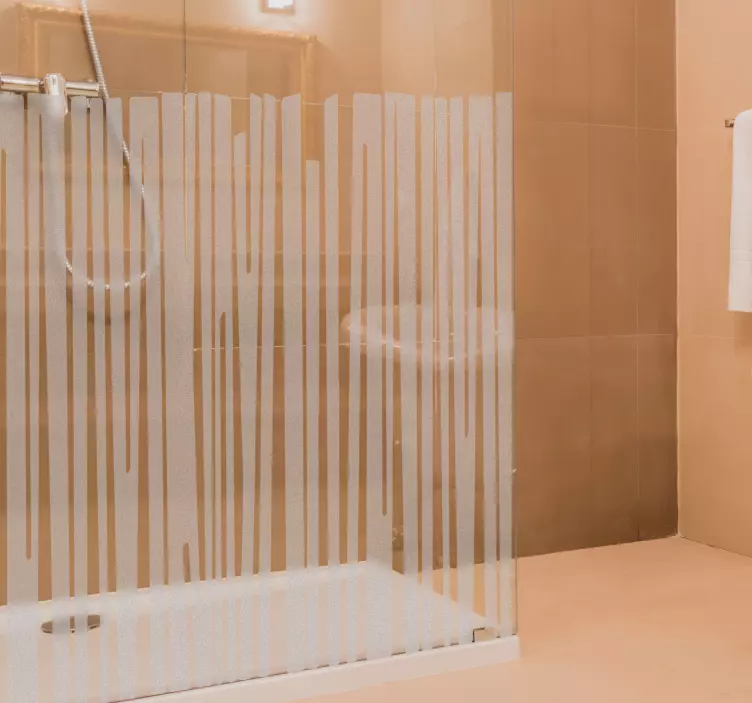 Lines Shower Sticker - TenStickers