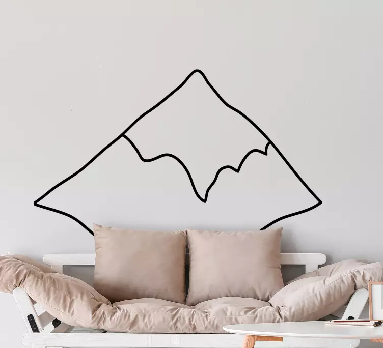 Location sticker abstract mountain design - TenStickers
