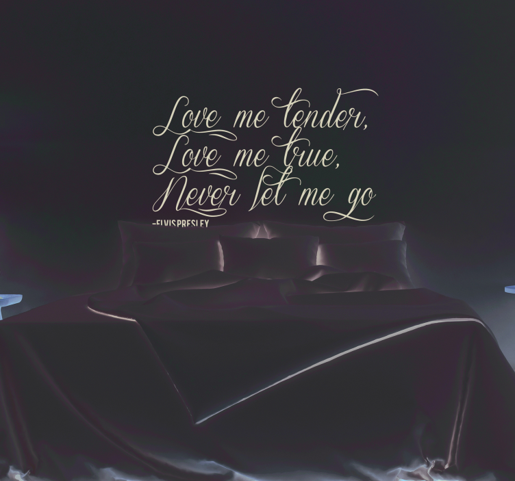 Love me Tender Lyric Sticker - TenStickers