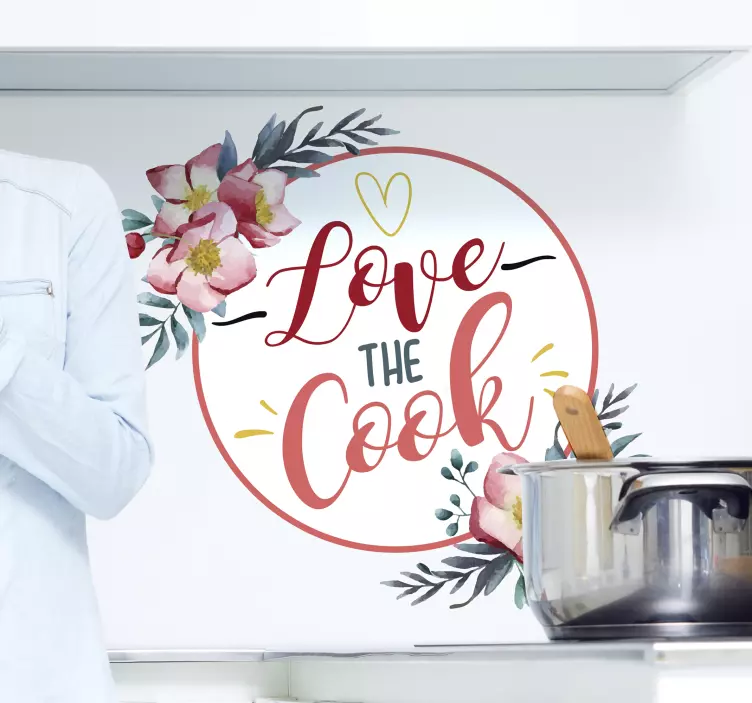 Love The Cook cuisine wall sticker - TenStickers