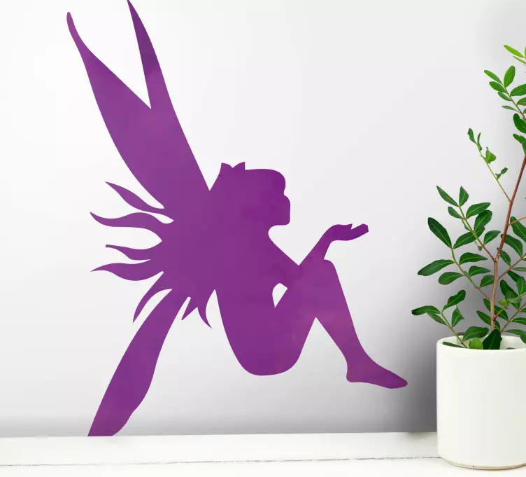 Lovely design purple fairy tale sticker - TenStickers