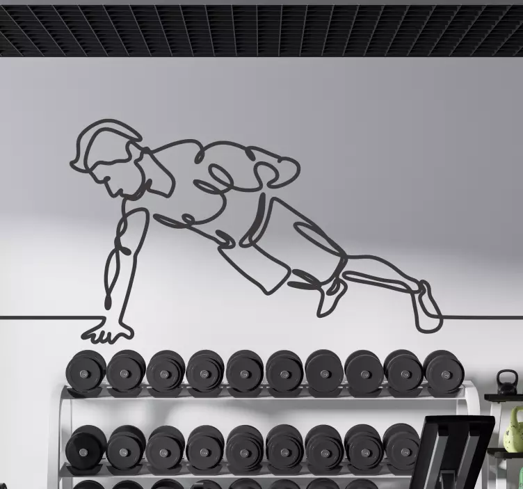 Man working out  wall sticker - TenStickers