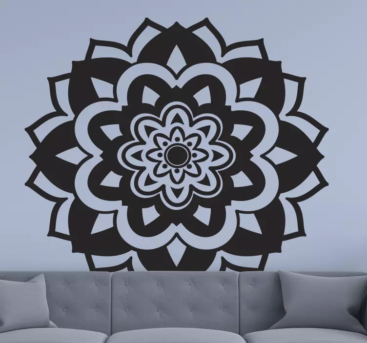 Mandala yoga floral wall sticker - TenStickers