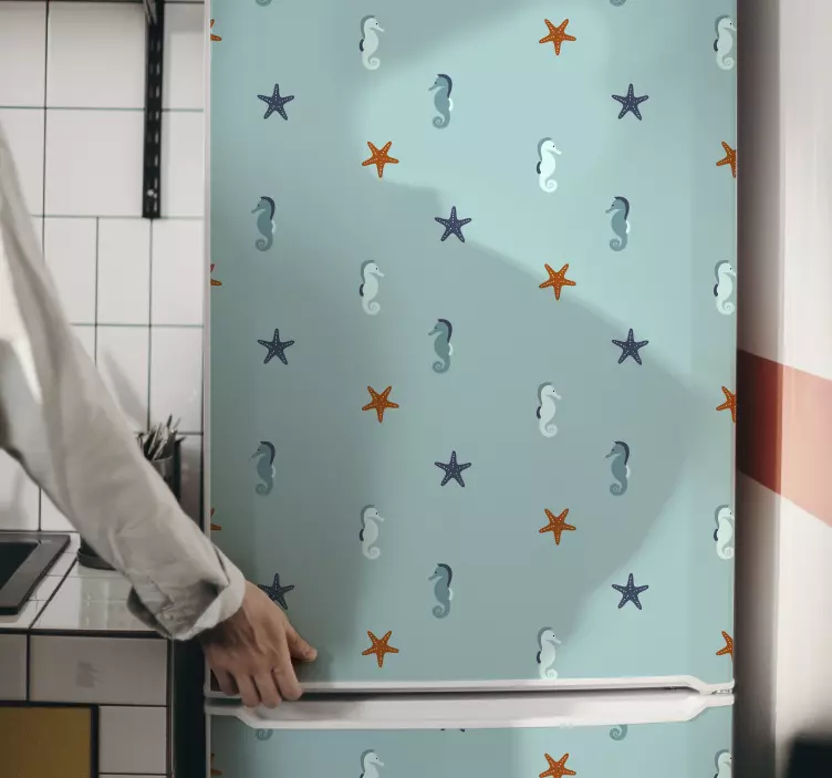 Marine style  fridge vinyl sticker - TenStickers