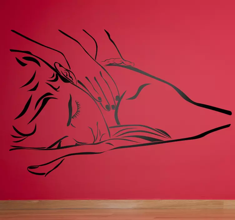 Massage Outline Wall Sticker - TenStickers